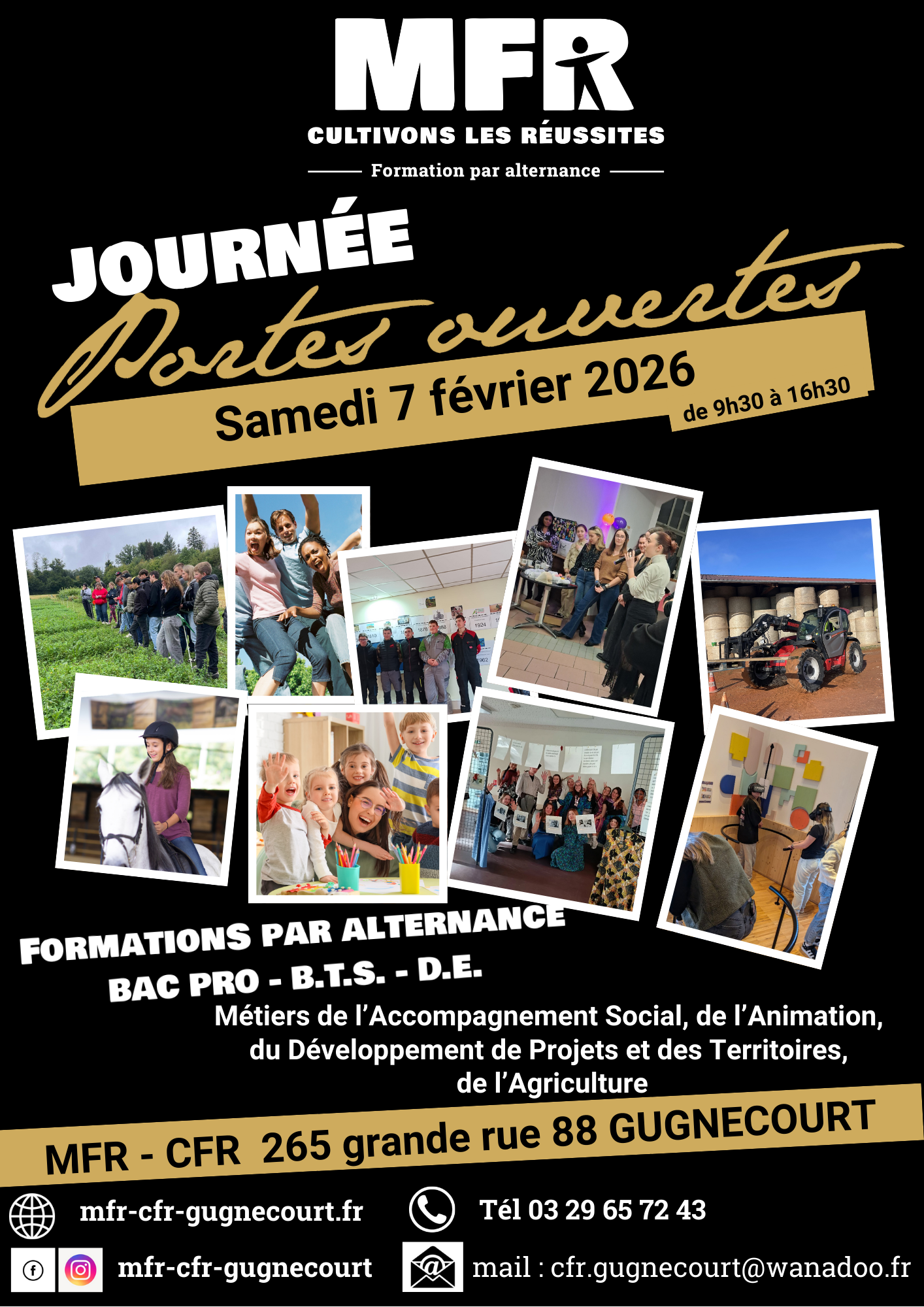 Affiche Portes ouvertes 3 février Février